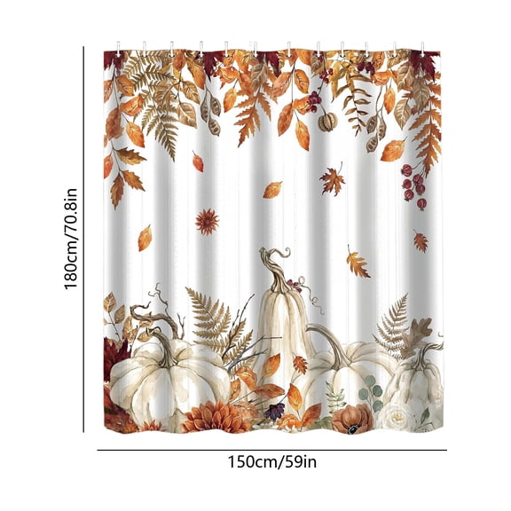 Mecorevxz Halloween Shower Curtain Waterproof Fabric Bath Curtain Autumns Fall Bathroom Decor Set with Hooks for Home Bathroom Decor,Halloween Decorations,180x150cm(E)