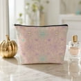 thumbnail image 1 of Mecorevxz Halloween Zipper Cosmetic Bag Multi Patterns Cute Ghost Makeup Pouch Reusable Canvas Travel Storage Bag for Makeup Toiletries Small Accessories Suitable for Halloween Decorations(B), 1 of 8