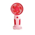 thumbnail image 1 of Mecorevxz Handheld Fan Summer Portable Carry Small Fan Rechargeable Household Small Fan Outdoor Gift Fan Light Sound Low Noise(Red), 1 of 7