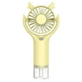 thumbnail image 1 of Mecorevxz Handheld Misting Fan Portable, Small Personal Rechargeable Mist Fan Water Spray,Hand Mister Fans, 4-15 Hrs Runtime for Travel Home Office Outdoor(Yellow), 1 of 7
