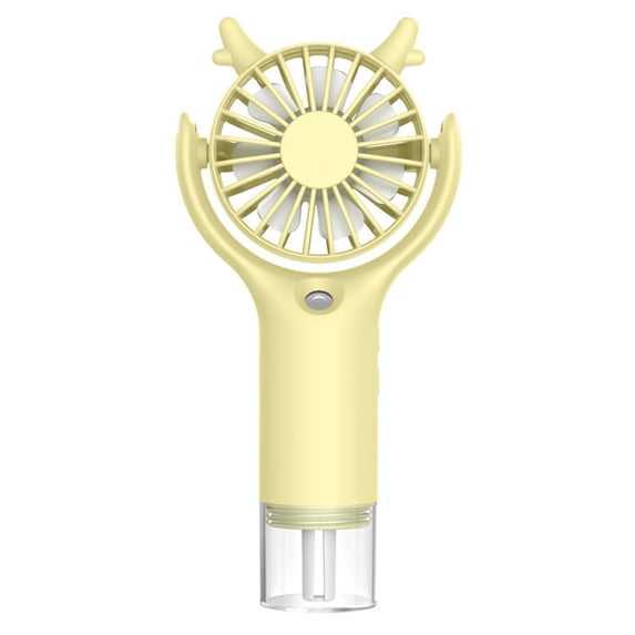 Mecorevxz Handheld Misting Fan Portable, Small Personal Rechargeable Mist Fan Water Spray,Hand Mister Fans, 4-15 Hrs Runtime for Travel Home Office Outdoor(Yellow)