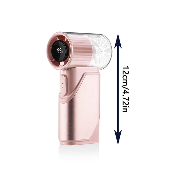 Mecorevxz Handheld Portable Fan Mini Fan with Refrigeration Digital Display 5 Stepless for Office Supplies(D)