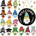 thumbnail image 1 of Mecorevxz Interchangeable Wooden Gnome Decor Holiday Christmas Gnome Decorations with Magnet Pieces and Detachable Hats Changeable Welcome Sign for Home Decor,Christmas Gifts, 1 of 1