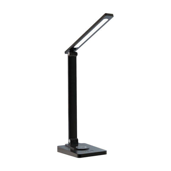 Mecorevxz LED Desk Lamp Aluminum Alloy Foldable Plug In Light for Working Home Bedroom Dorm and Workspace Use,Office Supplies(Black)