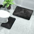 thumbnail image 1 of Mecorevxz Leaf Floor Mats Bathroom Water-absorbent Non-slip Floor Mats for Toilet Room Living Room Bedroom Kitchen Door Mat Two Sets Of Floor Mats,Dark Gray, 1 of 9