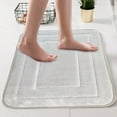 thumbnail image 1 of Mecorevxz Memory Foam Bath Mat,24" x 16",Super Soft and Non-Slip Bathroom Rugs,Water Absorbent and Machine Washable Bath Rug for Bathroom,Shower and Tub,Gray, 1 of 7