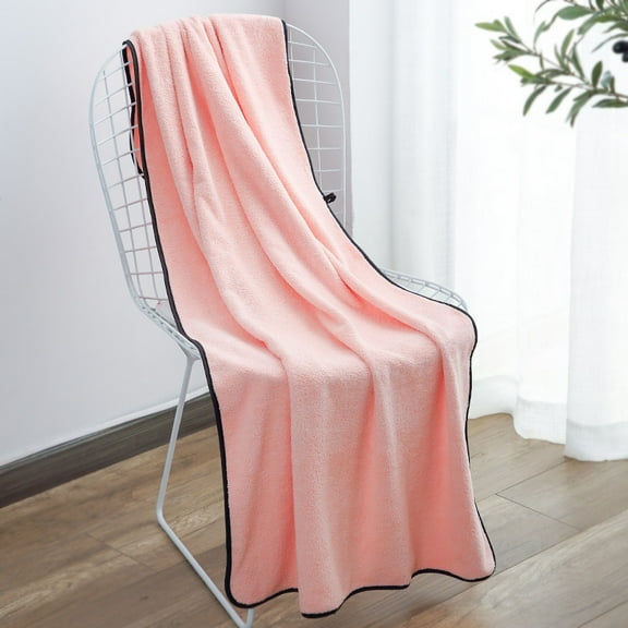 Mecorevxz Microfiber Bath Towel Large Bathroom Towel Absorbent Shower Towels Soft Bath Towels Large Size for Women Men(144x70.5cm,Pink)