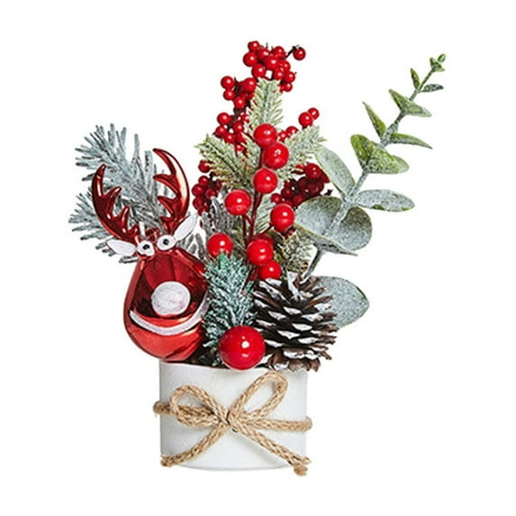 Mecorevxz Mini Christmas Tree 20cm Table Top Christmas Trees Artificial Miniature Christmas Tree Small Christmas Tree Desktop Christmas Tree Bonsai Christmas Decorations