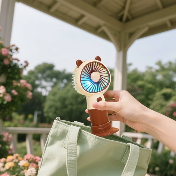 Mecorevxz Mini Portable Fan - Rechargeable Handheld Fan,Personal Small Hand Gifts for Travel, Lash, Makeup, Eyelash, Women - USB(A)