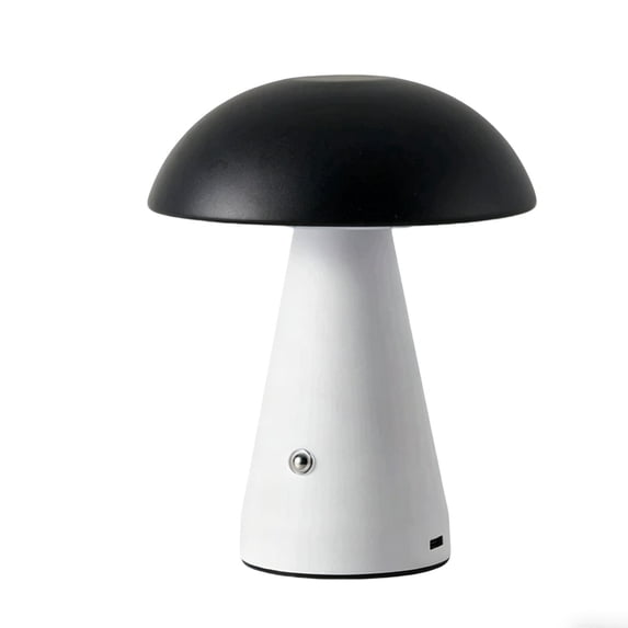 Mecorevxz Mushroom Shaped Table Lamp Night Light Rechargeable LED Lamp Bedside Lamp Living Room Lamp Ambient Lighting for Home Decor(Black)