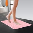 thumbnail image 1 of Mecorevxz Non Slip Bath Mat Shower Floor Pad with Massage Dots Waterproof Fast Dry Plastic Bathroom Rug for Tub Security Opposition Fatigue（Pink）, 1 of 7