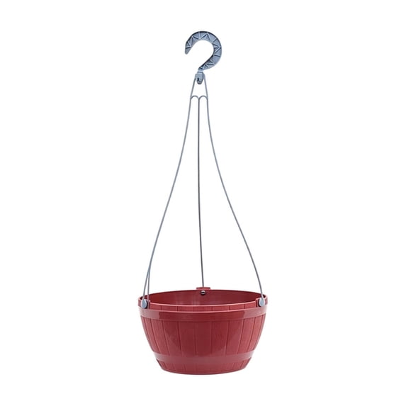 Mecorevxz Outdoor Metal Hanging Planters Basket Hanging Baskets for Chain Round Wire Flower Holder for Garden, Patio, Deck, Porch(Brown)