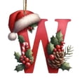 thumbnail image 1 of Mecorevxz Personalized 26 Letters Ornaments for Christmas Tree 2025,Custom Christmas Ornament with Hat,2D Acrylic Xmas Hanging Pendant Suitable for Christmas Tree Decor,Christmas Gifts(W), 1 of 7