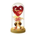 thumbnail image 1 of Mecorevxz Personalized Eternal Rose Lamp, Custom Love Heart Collage, Night Light in Glass Dome, Valentines Day Gift(B), 1 of 7