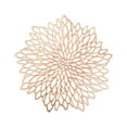thumbnail image 1 of Mecorevxz Placemats 15 inch Pressed Vinyl Round Table Mates for Dining Table, Washable and Wipeable Kitchen Place Mat for Valentines Day Wedding Dinner Table Decoration Mat (Rose Gold), 1 of 6