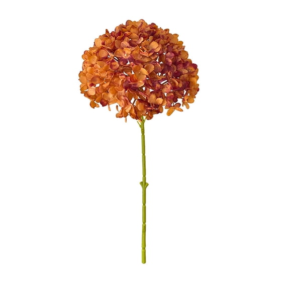 Mecorevxz Simulation Hydrangea with 54 Petals Silk Flower Singles Stems Fake Flower for Wedding Home Decoration DIY Crafts(Orange)