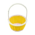 thumbnail image 1 of Mecorevxz Small Easter Woven Baskets with Handle Easter Eggs Baskets Mini Candy for Easter Decorations(Yellow), 1 of 7