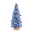 thumbnail image 1 of Mecorevxz Small Xmas Tree Decor with Wooden Bases Desktop Christmas Tree Decoration Mini Tabletop Christmas Trees Snow Frosted Tree Desktop Miniature Xmas Tree 15CM, 1 of 7