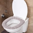 thumbnail image 1 of Mecorevxz Soft Toilet Seat Cushion Washable and Comfortable Toilet Seat Cover Pads Reusable Thicker Warmer Cover Pads(A), 1 of 6