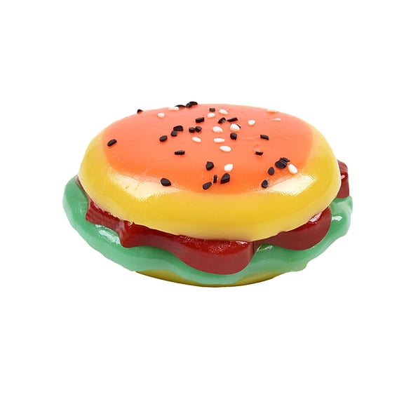 Mecorevxz Stress Toys Simulated Hamburger Pinch and Release Ball To Release Hamburger Fruit Stress Balls
