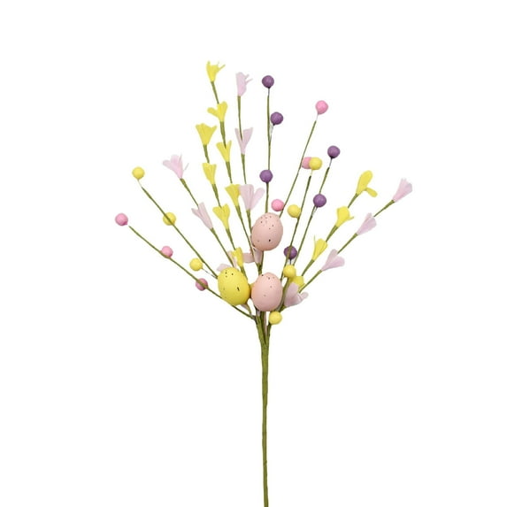 Mecorevxz Superior Artificial Easter Eggs Branchs with Lifelike Berry and Eggs Decorations for Easter Decor Realistic Full and Beautiful(A)