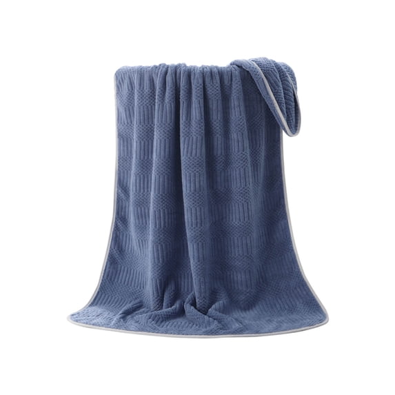 Mecorevxz Thickened Adult Bath Towels Large Absorbent Fast Dry Beach Towel(70x140cm,Navy)
