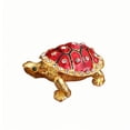 thumbnail image 1 of Mecorevxz Tortoise Jewelry Box Light Desktop Decoration Storage Box Household Ring Earrings Jewelry Box(Red), 1 of 4