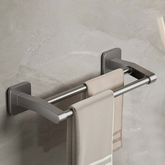 Mecorevxz Towel Racks for Bathroom 30cm Towel Shelves with Double Towel Bars SUS304 Stainless Steel Wall Mounted,Heavy Duty Towel Holder(Black)