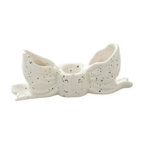 Mecorevxz Valentines Day Bow Ceramic Candle Holders Unique Home Decor Ornaments Stylish Scented Candle Stand(Muticolor)