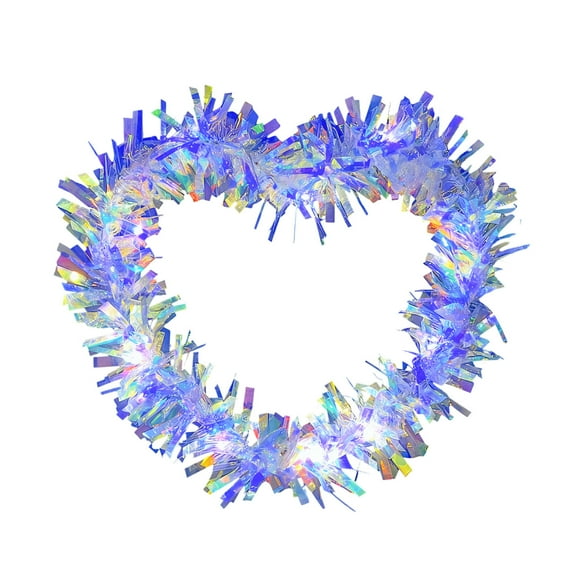 Mecorevxz Valentines Day Heart Shaped Garland Hanging Decoration for Wedding Engagement Anniversary Party Supplies(C)