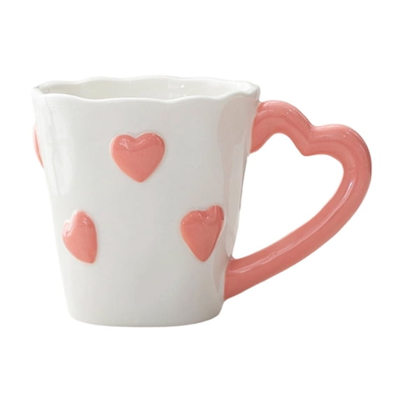 Mecorevxz Valentines Day Themed Couple's Mug Valentines Day Gift Opening Activities Valentines Day Ideal Gift(Pink)