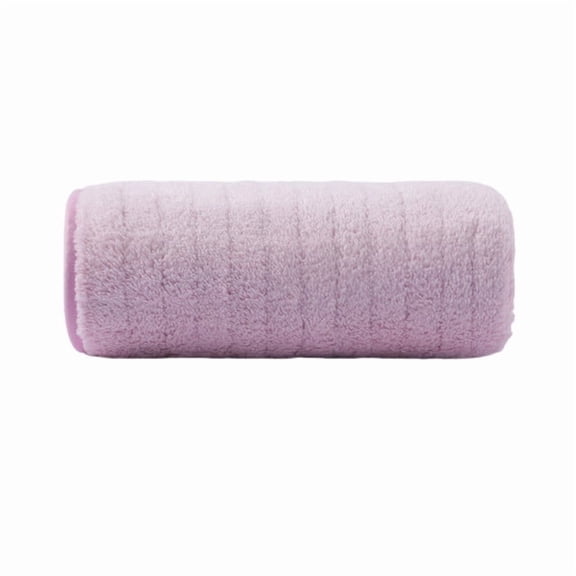 Mecorevxz Velvet Towel Absorbent Dry Hair Towel That Does Not Hair Beach Towel Strip Patterned Bath Towel for Batroom Decor,140x70cm(Pink)