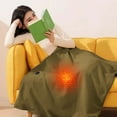 thumbnail image 1 of Mecorevxz Wearable USB Heated Blanket Throw Portable 150x80cm with Adapter with Zipper Wrap Washable(NO Battery), 1 of 9