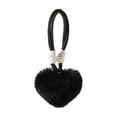 thumbnail image 1 of Mecorevxz Women's Heart Keychain, Artificial Fur Ball Keychain, Red Heart Plush Key Ring, Backpack Pendant Charm Girl Suitable for Valentines Day(Black), 1 of 7