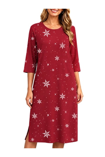 Christmas Nightgown Size Guide for Women