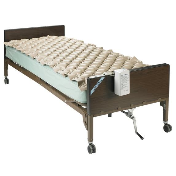 Med-Aire Variable Pressure Pump and Mattress Pad System, Pressure Redistribution 78 L X 34 W X 2-1/2 H Inch For Mattresses, Drive Medical, 14001E - Pack of 1