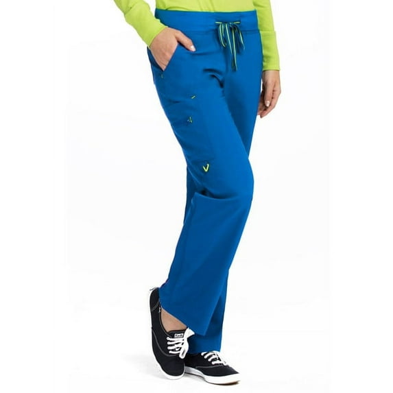 Activate by Med Couture Women's 8747 Yoga Cargo Scrub Pant -Royal-X-Small