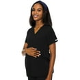 thumbnail image 1 of Med Couture Maternity V-Neck Scrub Top, 2 Pockets, Stretchy Side Panels with a Flattering Fit for Pregnant Ladies - MC628, 1 of 7