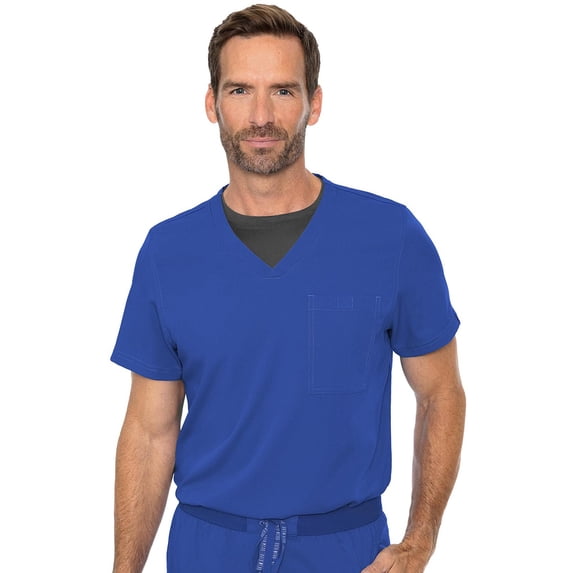 Med Couture Rothwear Touch Scrub Top for Men V-Neck 1 Pocket