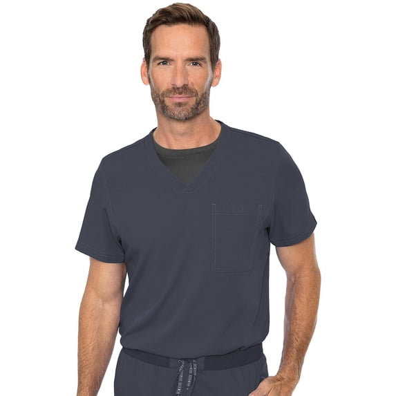 Med Couture Rothwear Touch Scrub Top for Men V-Neck 1 Pocket