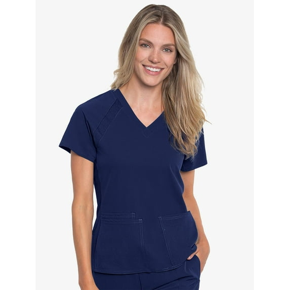 Med Couture Peaches Raglan Scrub Top Scrub Top