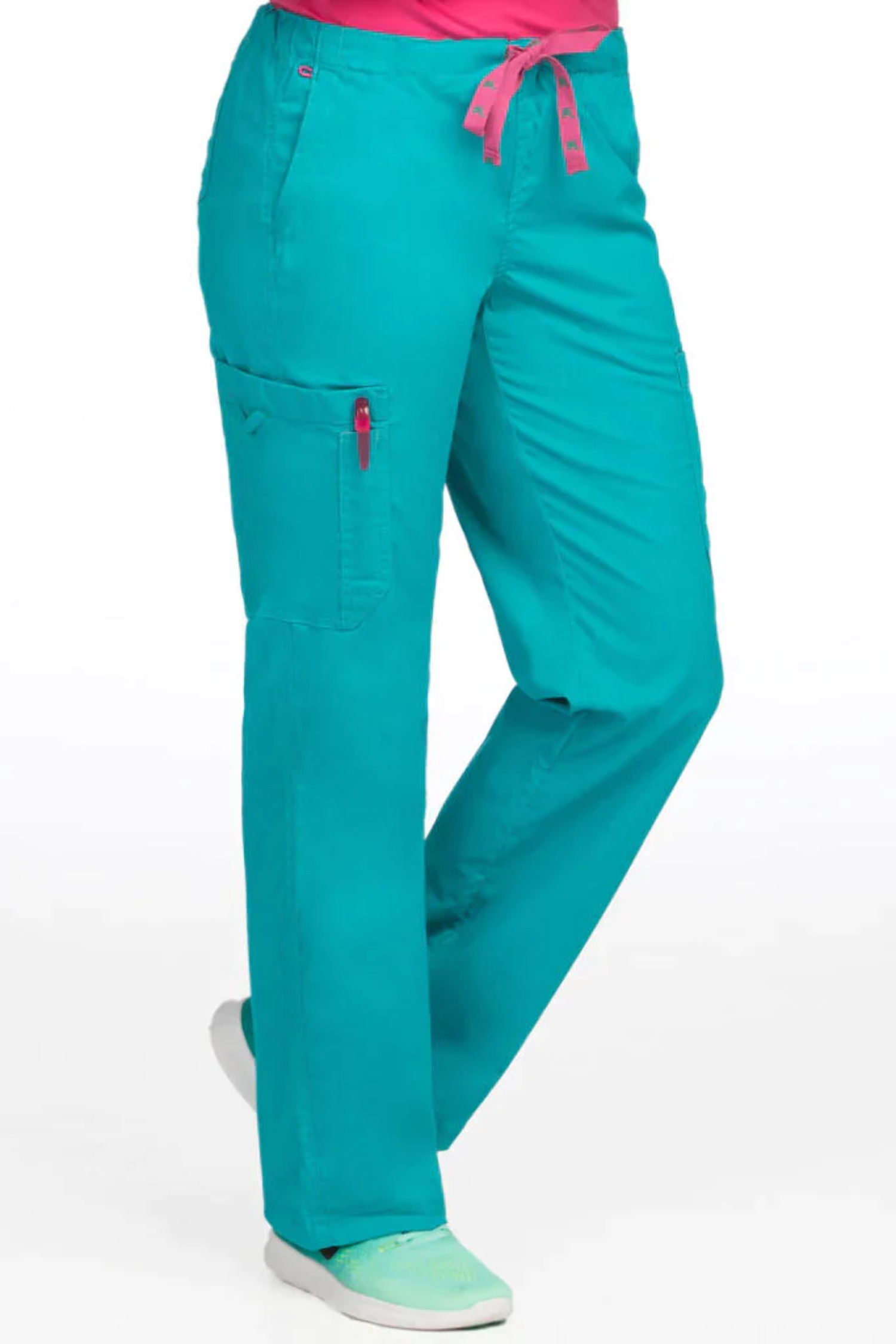 Med Couture Signature MC2 Women's 2 Cargo Pocket Scrub Pant, Real Teal