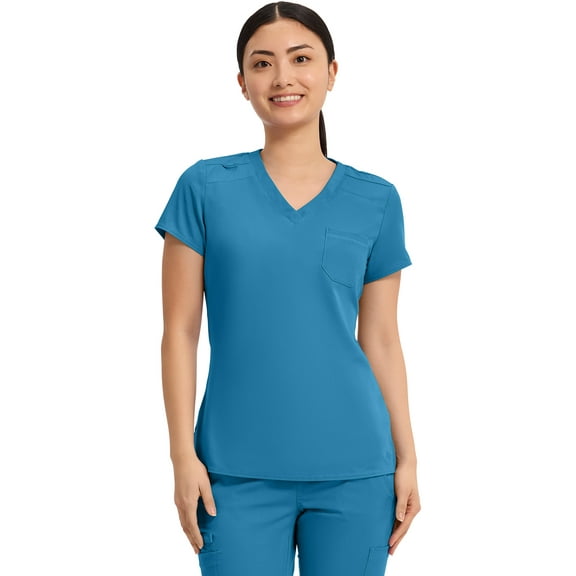 Med Couture Touch Scrubs Top For V-Neck Tuck In MC7448