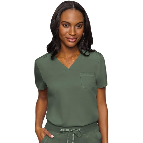 Med Couture Touch Scrubs Top For Women V-Neck Tuck In MC7448