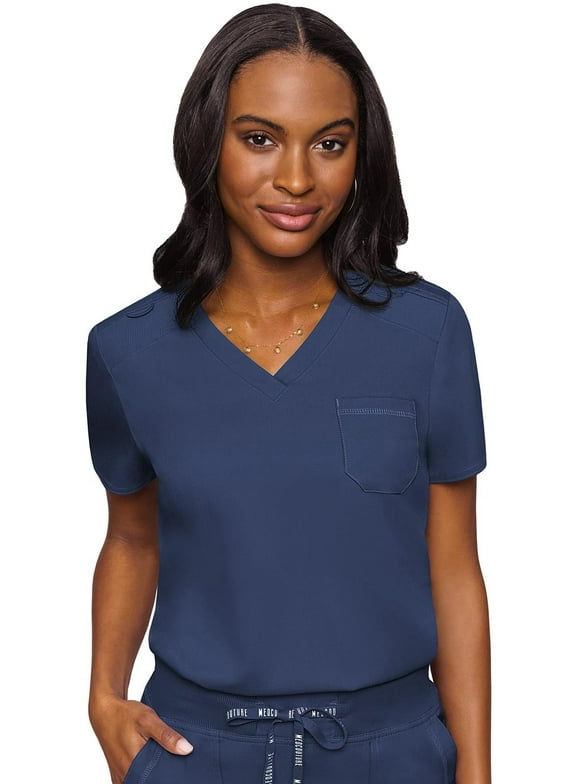 Med Couture Touch Scrubs Top For Women V-Neck Tuck In MC7448