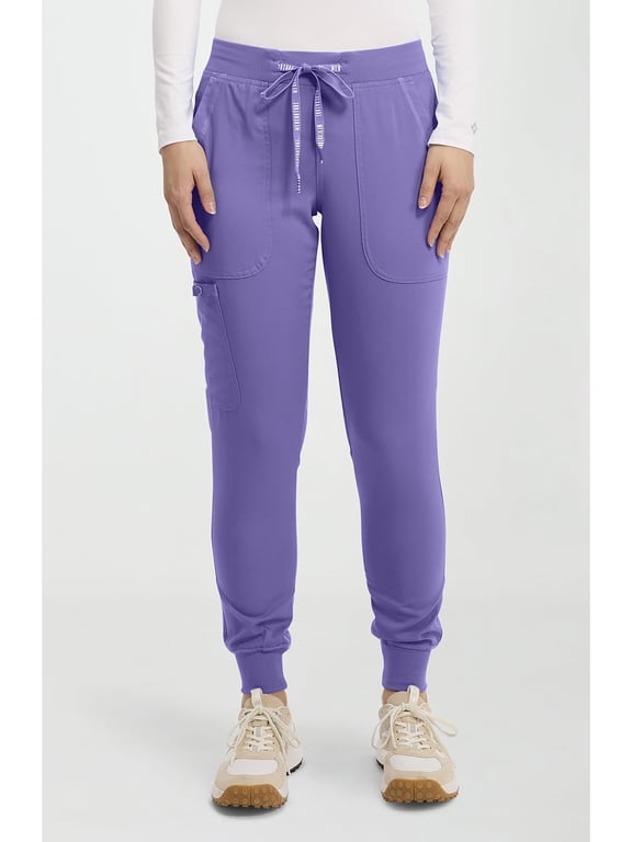 Touch Women Pant Jogger Yoga MC7710, S Petite, Electric Lavender