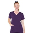 thumbnail image 1 of Med Couture Touch Women's V-Neck Knit Back Scrub Top [XS - 3XL], 1 of 4