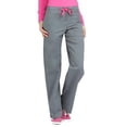 thumbnail image 1 of Med Couture Women's Signature Drawstring Straight Scrub Pant, Steel/Cotton Candy, X-Small Tall, 1 of 2