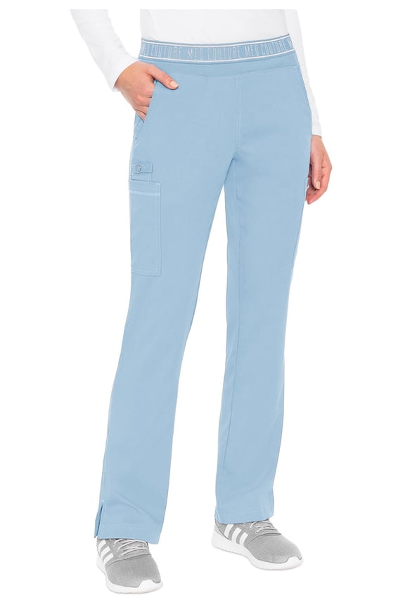 Women's Yoga Pull-On Pant with 7 Pockets Ultra-Soft Rib-Knit Waistband and 2-Way Stretch Technology Plus Size - MC7739P, 2XL Petite, Periwinkle