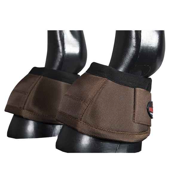 HILASON Ballistic Overreach Bell Boots for Horses Protective, Shock Absorbing, Durable & Comfortable Quick Wrap Hook Loop